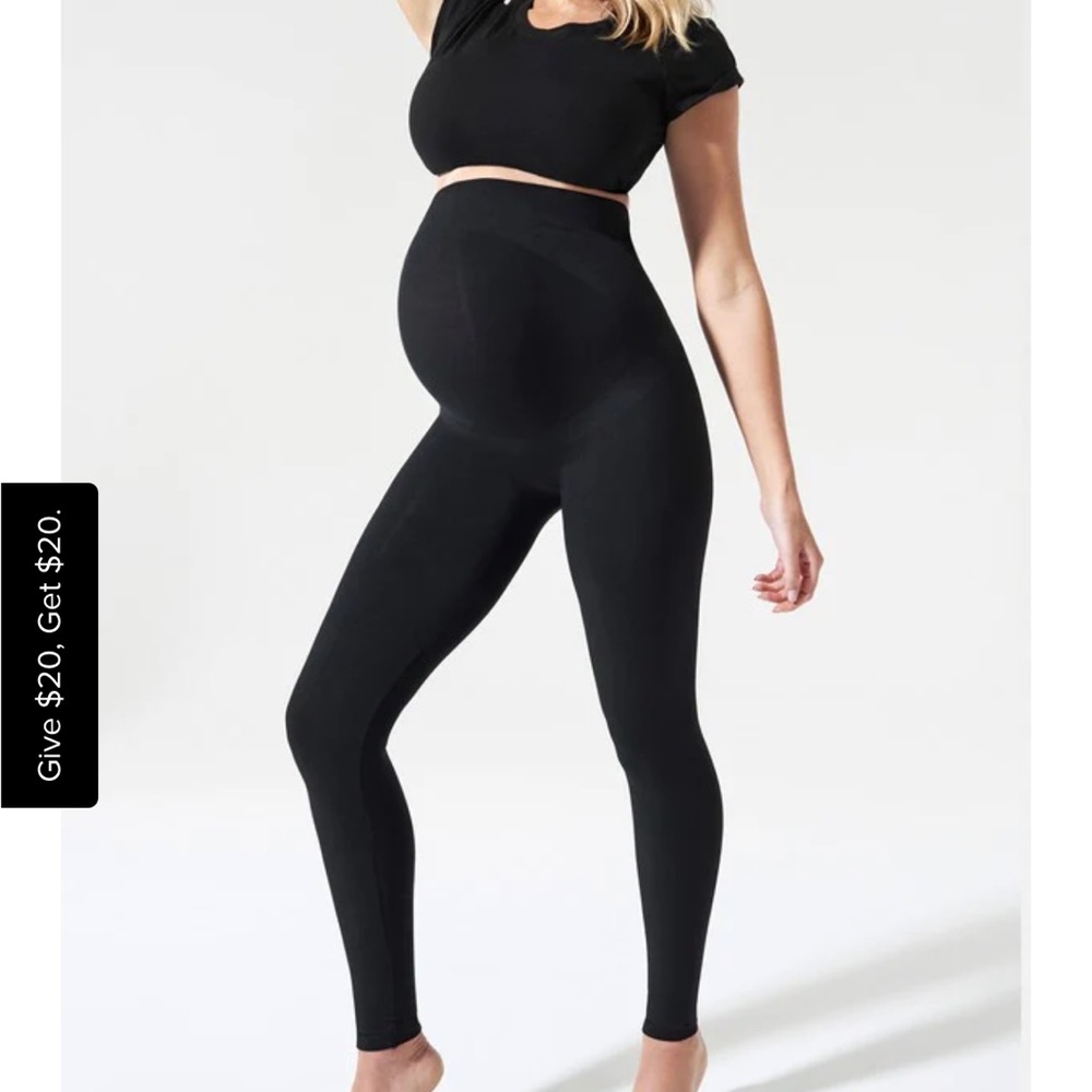 BLANQI Everyday Maternity Support leggings in navy. Size XL